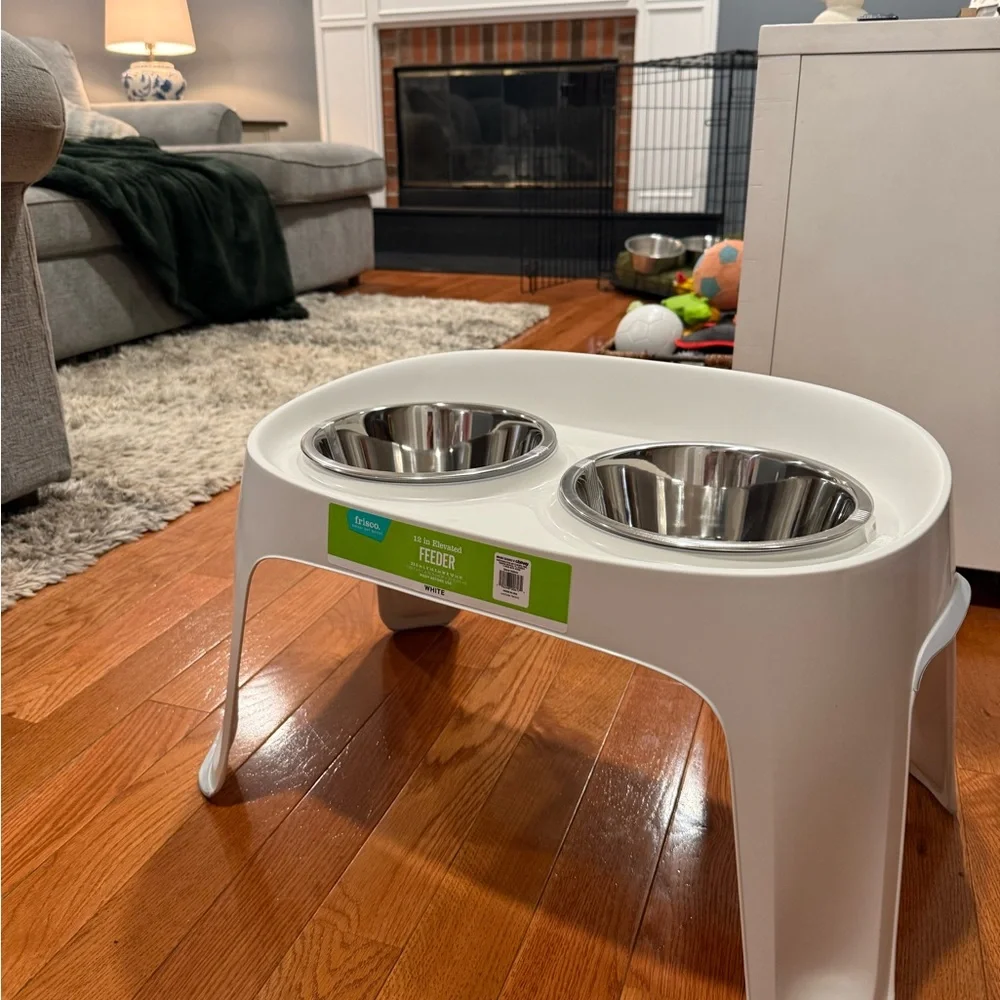 Frisco Elevated Pet Feeder with Stainless Steel Bowls